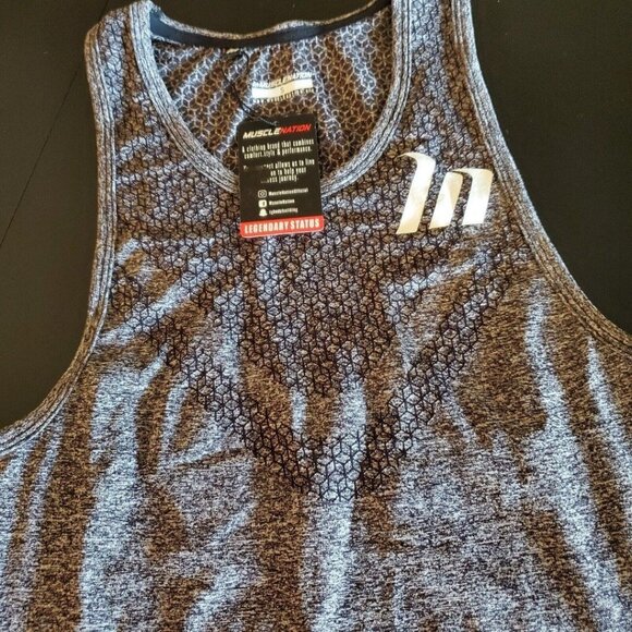 NWT Women's Muscle Nation Razorback Tank Top Workout Wear Black Size Small - Picture 4 of 6